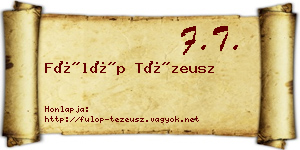 Fülöp Tézeusz névjegykártya